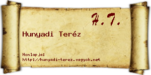 Hunyadi Teréz névjegykártya